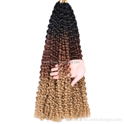 Hot sell New Design 18inch Water wave  Crochet Hair Braid Ombre Color Passion twist hair